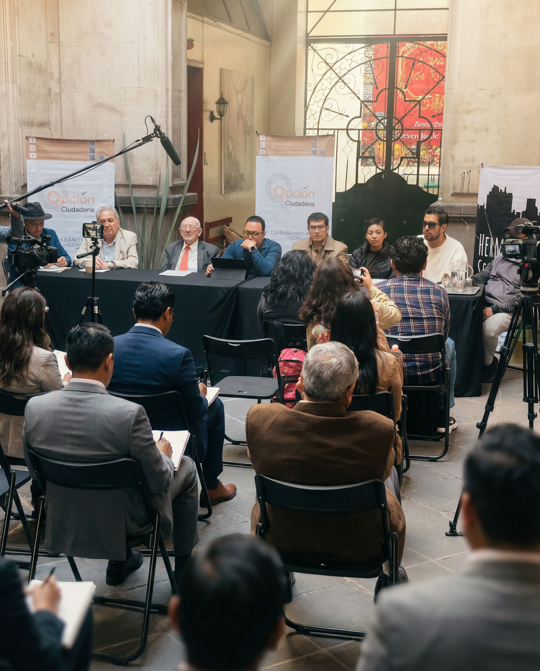 Rueda de prensa en Casa de los Ángeles - Vista de panelistas